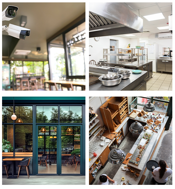 Industries Served Restaurants security systems by Security First Alarm King